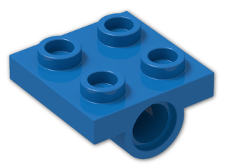 LEGO® Stein: Plate 2 x 2 with Hole and Split Underside Ribs 2444 | Farbe: Bright Blue