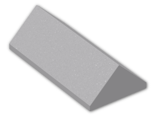 LEGO® Brick: Slope Brick 45 2 x 4 Double 3041 | Color: Medium Stone Grey