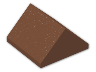 LEGO® Brick: Slope Brick 45 2 x 2 Double 3043 | Color: Reddish Brown