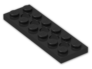 LEGO® Stein: Technic Plate 2 x 6 with Holes 32001 | Farbe: Black