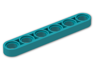 LEGO® Brick: Technic Beam 6 x 0.5 32063 | Color: Bright Bluish Green