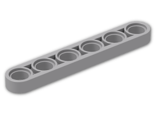 LEGO® Brick: Technic Beam 6 x 0.5 32063 | Color: Medium Stone Grey