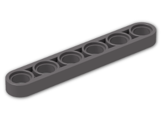 LEGO® Brick: Technic Beam 6 x 0.5 32063 | Color: Dark Stone Grey