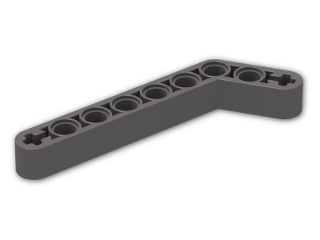 LEGO® Stein: Technic Beam 3 x 7 Liftarm Bent 53.13 32271 | Farbe: Dark Stone Grey