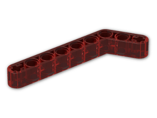 LEGO® Brick: Technic Beam 3 x 7 Liftarm Bent 53.13 32271 | Color: Transparent Red