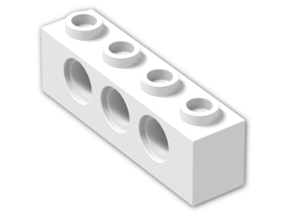 LEGO® Brick: Technic Brick 1 x 4 with Holes 3701 | Color: White