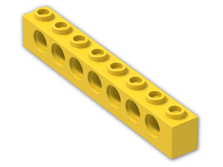 LEGO® Stein: Technic Brick 1 x 8 with Holes 3702 | Farbe: Bright Yellow