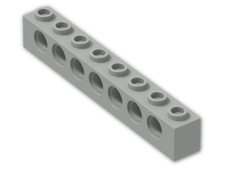 LEGO® Brick: Technic Brick 1 x 8 with Holes 3702 | Color: Grey