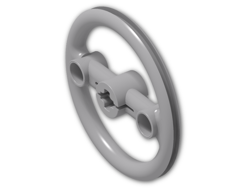 Technic Pulley Wheel 5D 3736 Medium Stone Grey