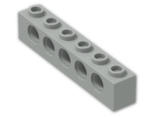 LEGO® Stein: Technic Brick 1 x 6 with Holes 3894 | Farbe: Grey