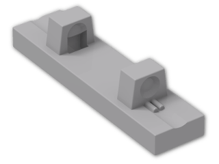 LEGO® Brick: Hinge Tile 1 x 4 Locking with 2 Single Fingers on Top 44822 | Color: Medium Stone Grey