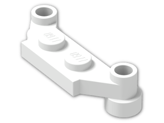 LEGO® Stein: Plate 1 x 4 Offset 4590 | Farbe: White