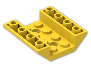 LEGO® Stein: Slope Brick 45 4 x 4 Double Inverted with Center Holes 72454 | Farbe: Bright Yellow