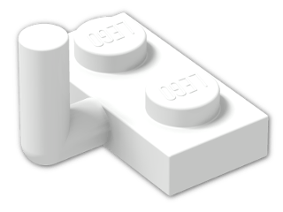 LEGO® Stein: Plate 1 x 2 with Vertical Bar on Long Side and Short Arm 88072 | Farbe: White