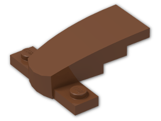 LEGO® Stein: Slope Brick Curved Tapered 4 x 2 on Plate 1 x 4 93589 | Farbe: Reddish Brown