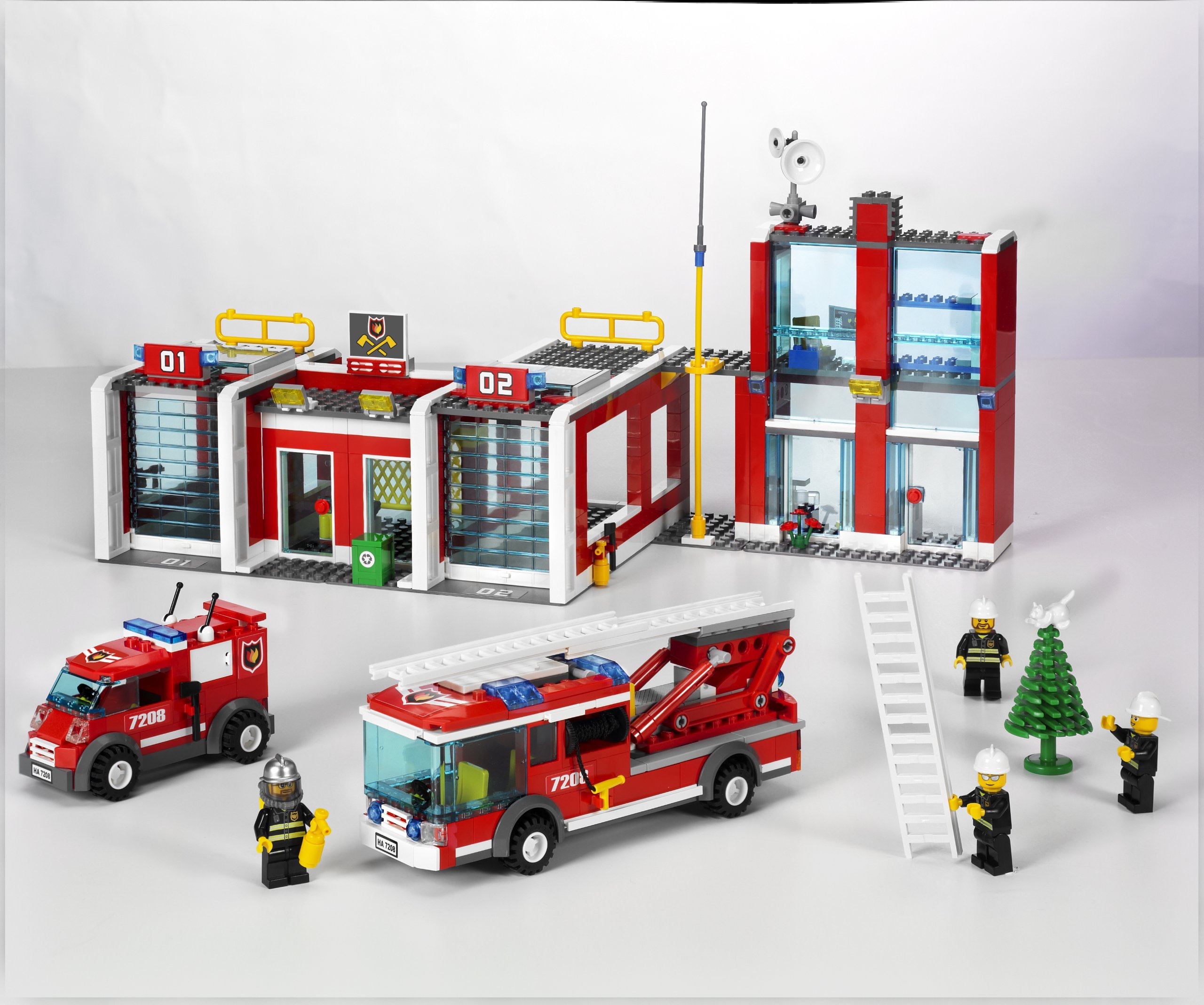 LEGO® Bauanleitung:Feuerwehr 4 in 1 bestehend aus Hauptquartier ( 7208), 66357
