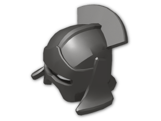 LEGO® Stein: Minifig Helmet Castle Uruk-Hai with Lateral Comb 10051 | Farbe: Metallic Dark Grey