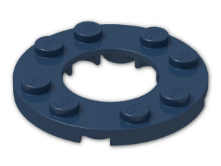 LEGO® Stein: Plate 4 x 4 Round with 2 x 2 Round Hole 11833 | Farbe: Earth Blue