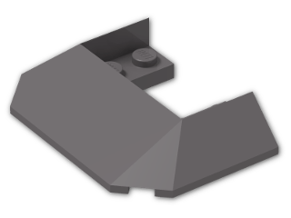 LEGO® Brick: Slope Brick 33/45 6 x 4 with 2 x 2 Cutout 13269 | Color: Dark Stone Grey