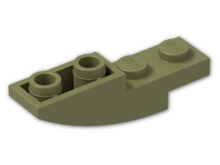 LEGO® Brick: Slope Brick Curved 4 x 1 Inverted 13547 | Color: Olive Green