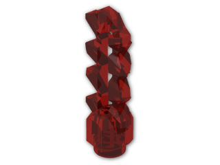 LEGO® Brick: Minifig Sword Double Blade Serrated with Bar Holder 13549 | Color: Transparent Red