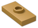 LEGO® Stein: Plate 1 x 2 with Groove with 1 Centre Stud, without Understud 15573 | Farbe: Warm Gold