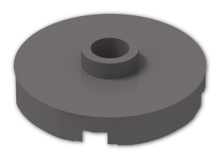 LEGO® Stein: Plate 2 x 2 Round with 1 Centre Stud 18674 | Farbe: Dark Stone Grey