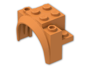 LEGO® Brick: Car Mudguard 4 x 2.5 x 2.333 18974 | Color: Bright Orange