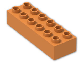 LEGO® Brick: Duplo Brick 2 x 6 2300 | Color: Bright Orange