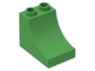 LEGO® Brick: Duplo Brick 2 x 3 x 2 with Inside Curve 2301 | Color: Bright Green