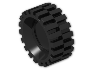 LEGO® Brick: Tyre 12/ 50 x 16 Offset Tread 2346 | Color: Black