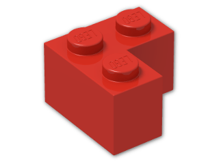 LEGO® Brick: Brick 2 x 2 Corner 2357 | Color: Bright Red