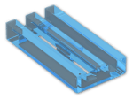 LEGO® Brick: Tile 1 x 2 Grille with Groove 2412b | Color: Transparent Fluorescent Blue