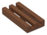 LEGO® Brick: Tile 1 x 2 Grille with Groove 2412b | Color: Reddish Brown