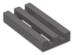 LEGO® Brick: Tile 1 x 2 Grille with Groove 2412b | Color: Dark Stone Grey