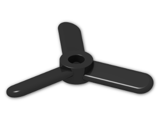 LEGO® Brick: Propellor 3 Blade 4 Diameter 2421 | Color: Black