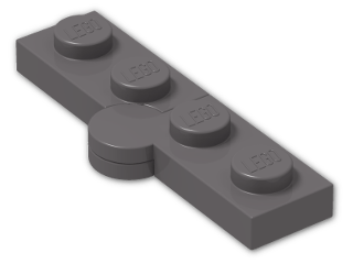 LEGO® Brick: Hinge Plate 1 x 4 (Complete) 2429c01 | Color: Dark Stone Grey