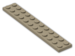 LEGO® Brick: Plate 2 x 12 2445 | Color: Sand Yellow