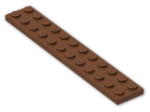 LEGO® Brick: Plate 2 x 12 2445 | Color: Reddish Brown