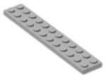 LEGO® Stein: Plate 2 x 12 2445 | Farbe: Medium Stone Grey