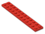 LEGO® Stein: Plate 2 x 12 2445 | Farbe: Bright Red