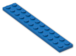 LEGO® Brick: Plate 2 x 12 2445 | Color: Bright Blue