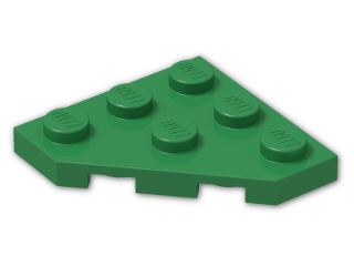 LEGO® Brick: Plate 3 x 3 without Corner 2450 | Color: Dark Green