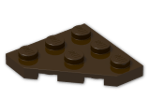 LEGO® Brick: Plate 3 x 3 without Corner 2450 | Color: Dark Brown