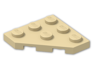 LEGO® Brick: Plate 3 x 3 without Corner 2450 | Color: Brick Yellow