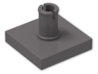 LEGO® Stein: Tile 2 x 2 with Pin 2460 | Farbe: Dark Stone Grey