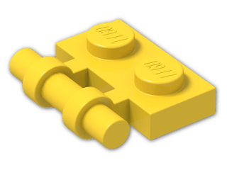 LEGO® Brick: Plate 1 x 2 with Handle 2540 | Color: Bright Yellow