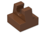 LEGO® Stein: Tile 1 x 1 with Clip 2555 | Farbe: Reddish Brown