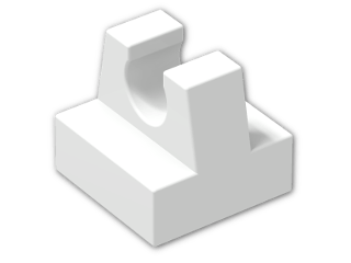 LEGO® Brick: Tile 1 x 1 with Clip 2555 | Color: White