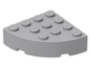 LEGO® Stein: Brick 4 x 4 Corner Round 2577 | Farbe: Medium Stone Grey